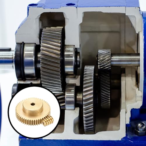 uxcell Worm Gear Set Right Rotation 50T 0.5 Module 1:50 Reduction Rate - size: Gear-3mm, Rod-1.98mm Bore, style: 0.5M-50T