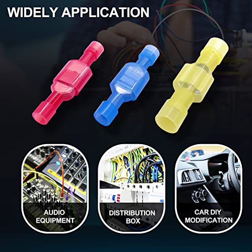 Twidec/100PCS Nylon Spade Connector Kit 22-10AWG Male Female Wire Connector - color: 100PCS