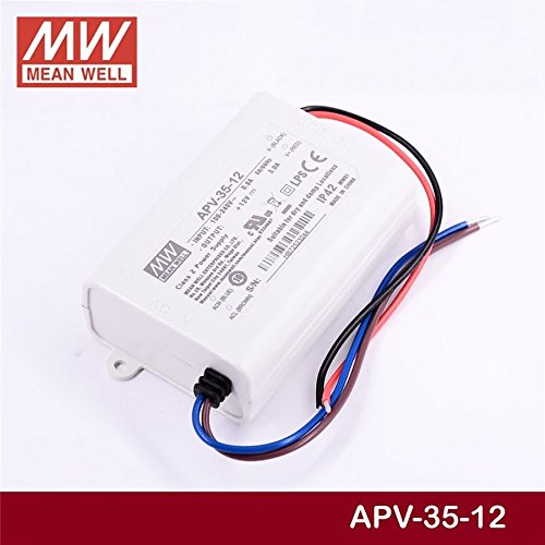 LED Power Supply 36W 12V 3A APV-35-12 Meanwell AC-DC Switching Power Supply APV-35Series Mean Well CV Power Source