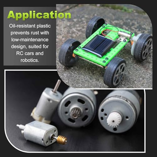 MECCANIXITY Plastic Spindle Gear Set Small Motor Gears Kit Module 0.5 Outer Diameter 5mm/7mm/8.4mm/10mm for DC Motor DIY Accessories Model Toys RC Car Robot Pack of 26