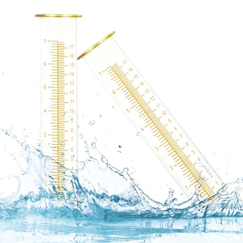 7'' Capacity Rain Gauge Replacement Tube Glass, 2 Pcs - color: Yellow-2 PCS
