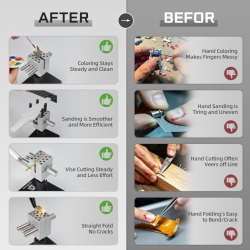 TGDGAMER Mini Tabletop Vise, 360°Rotatable Precision Bench Clamp
