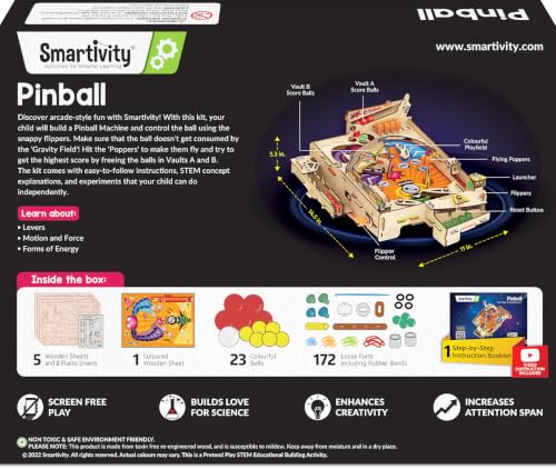 Smartivity DIY Pinball Machine I Global Award Winning Game Ages 8-99 Years