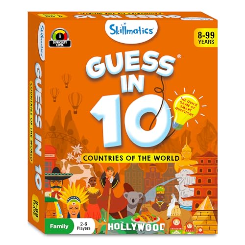 Skillmatics Guess in 10 – Countries of The World, Trivia Card Game - style: 8. Countries of the World