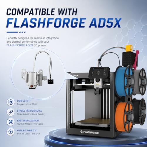 Hotend Heating Assembly for Flashforge AD5X 3D Printer, Hot End Heating Block Kit with Ceramic Heater, Thermistor Sensor & Metal Clip, Extruder Replacement Parts & Accessories - size: ad5x Hotend Heating Assembly