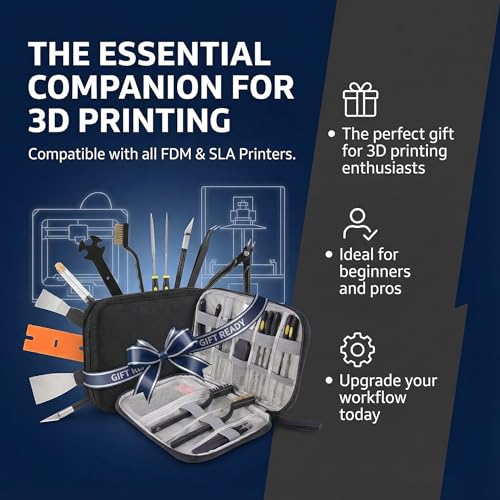 34 in 1 3D Printer Tools Kit, Accessories for FDM & SLA Printers