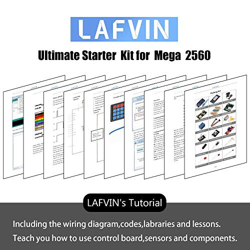 LAFVIN Mega 2560 Project Starter Kit for Mega328 Nano with Tutorial Compatible with Arduino IDE