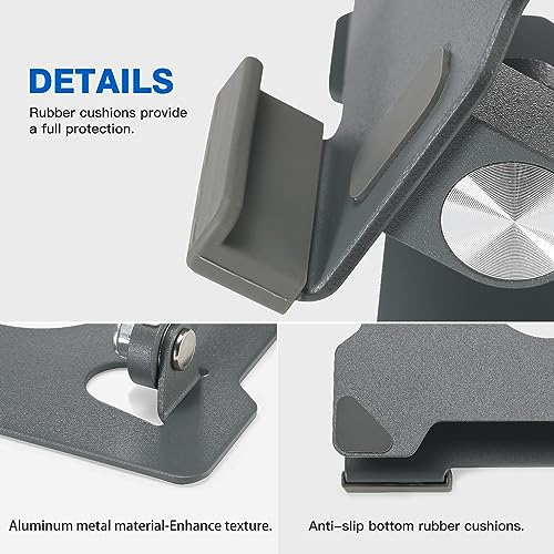 KABCON Tablet Stand,Tablet Holder for iPad,Adjustable Portable Multi Angle Desktop Stand Compatible with iPad Pro 9.7 10.5 12.9 Air Mini 1-4,Galaxy Tabs,Surface Pro Tablets,Kindle,E-Reader,Nexus-Grey - color: Small-Grey