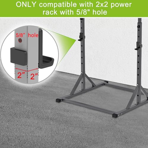 SELEWARE Heavy Duty J Hooks for Power Rack, 2" x 2" Tube, 5/8" Holes - color: For 5/8" Hole of 2x2 inch Rack