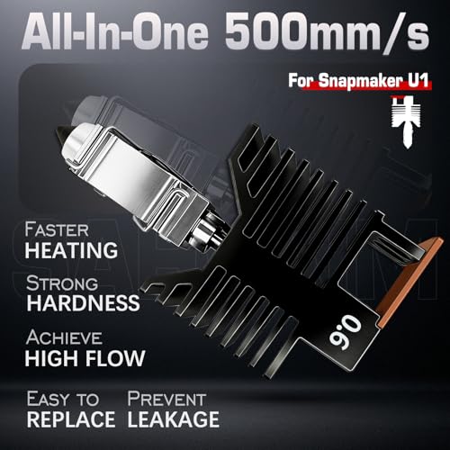 4Pcs 0.6MM U1 Hotend for Snapmaker U1 Extruder, 24V 48W Fast Heating Ceramic Hot End with Hardened Steel Nozzle, Leak-Proof Integrated Design, Replacement Hotend for Sanpmaker U1 3D Printer Parts - size: 0.6MM*4