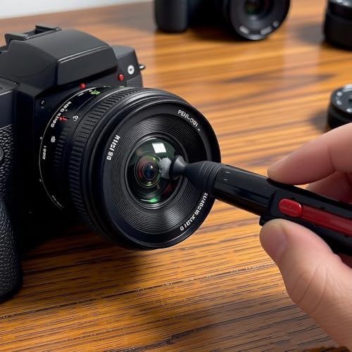 2pcs Lens Cleaning Pen with Carbon Cleaning Head and Brush for DSLR Digital Camera and Drone, Telescope, Magnifying Glass, Mobile Phone Screen, etc.