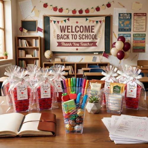 Vesici 12 Sets Teacher Appreciation Boxes Composition Notebook Gifts Box - style: Thank(notebook)