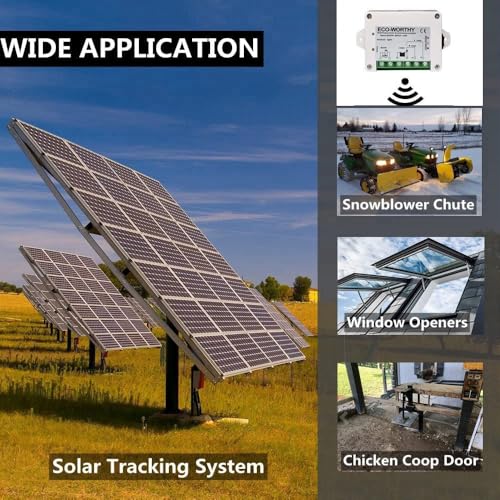 ECO-WORTHY Forward Reverse DC Motor Controller Kit (8V-35V) - 12V/24V Wireless Remote Relay Module for Linear Actuator, Solar Tracker, Industrial Automation & Smart Home DIY
