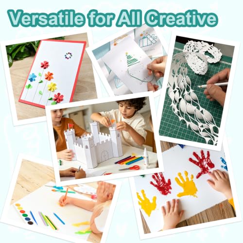 13.5" x 17.5" Poster Board, 50 Pack White Poster Board, 250gsm Poster Paper
