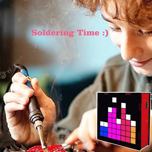 DIY Music Spectrum Soldering Project Kit, Music Active Pickups with Cool Animation and Pixel Arts for Fun,8x8 RGB Display, Great STEAM Project Kit and Gift for Friends and Family