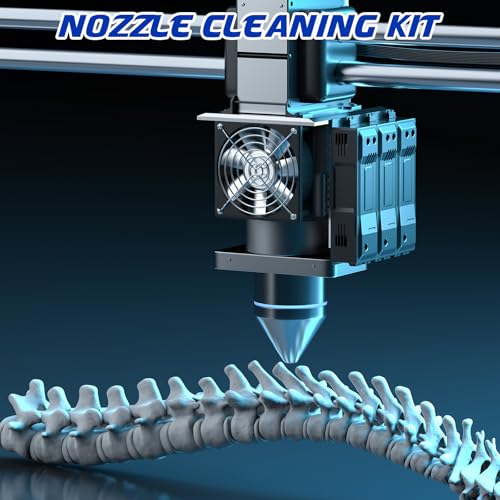 12PCS 3D Printer Nozzle Cleaning Kit, No Clogger 3D Printer Tool Print Nozzle Maintenance Tool Kit 10PCS Cleaning Needles and 2 Tweezers Universal Clog Removal Tools for 3D-Printers