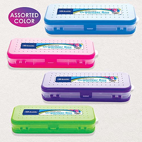 BAZIC PRODUCTS Bright Color Double-Deck Organizer Box