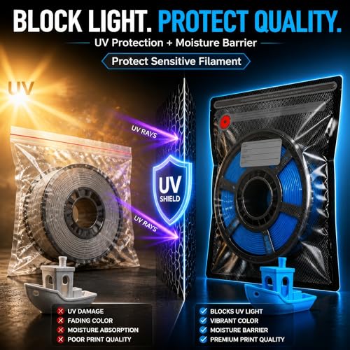 2 in 1,3D Filament Storage Vacuum Bags Kit with Electric Pump, 25 Reusable 13.4x12.6in Black Double Seal Bags for 2.2lb Spools, Moisture & Light Protection System,Type-C - size: 25 bags & Pump