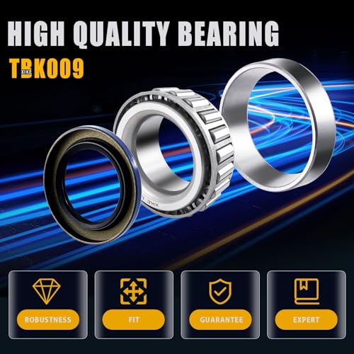 XiKe 2 Set Fits 5,200-6,000 lb Axles Trailer Wheel Hub Kit, 25580/25520 & LM67048/LM67010 Bearings, 21333TB, 22333TB /10-10, 10-36 Seal and Cotter Pin. - size: 25580/20 & LM67048/10 + Seal ID 2.125'' & 2.250'', style: Pack 2 Set