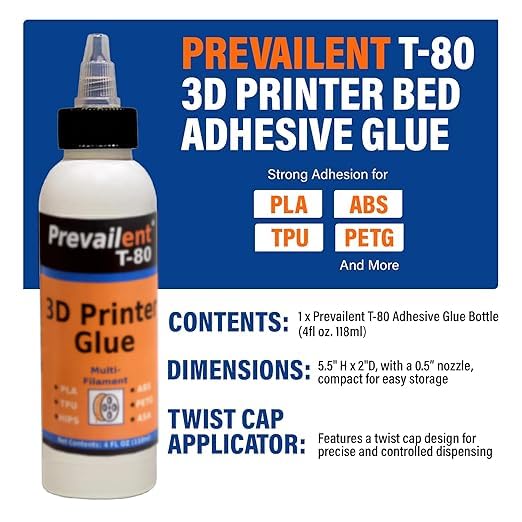 3D Printer Bed Adhesive Prevailent T-80-4 fl oz (118ml)
