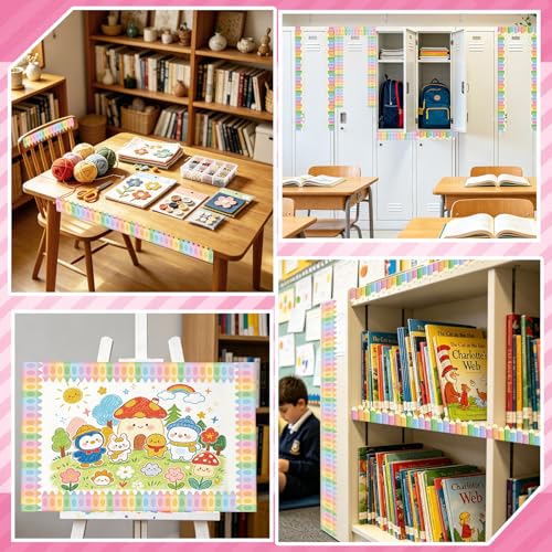 72 Pcs Pencil Bulletin Board Borders Pencil Boarders Classroom - color: Pencil Crayon
