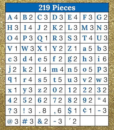 Carson Dellosa 219 Piece 4 Inch Gold Glitter Bulletin Board Letters for Classroom, Alphabet Letters, Numbers, Punctuation & Symbols, Cut Out Letters for Bulletin Board - color: Gold Glitter, size: 219 pieces