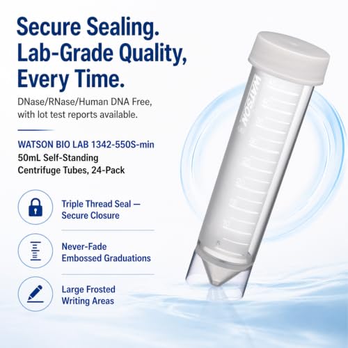 WATSON-BIO-LAB 1342-550S-min 50mL Self-Standing Centrifuge Tube, 24 Pcs - size: 50 mL / Self-Standing Bottom / 24pc
