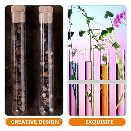 20pcs Glass Test Tubes with Corks, 15x100mm Clear Borosilicate - size: 15X100mm