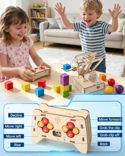 Robot Arm Kits, Robotics for Kids Ages 8-12 14-16 STEM Toys, DIY Science Experiment Engineering Building Circuits Projects, Birthday Gifts for 9 10 11 13 14 15 16+ Year Old Boys Girls Teens Adults