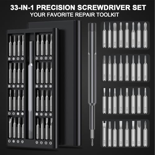TanSon Precision Screwdriver Set,33-In-1 Mini Small Screwdriver Kit - color: Gray-33-in-1