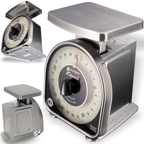 Escali Mechanical Dial Scale 25 Lb X 2 Oz - style: San Jamar SCMDL25 Mechnical Dial Food/Kitchen Scale, 25 lb Capacity