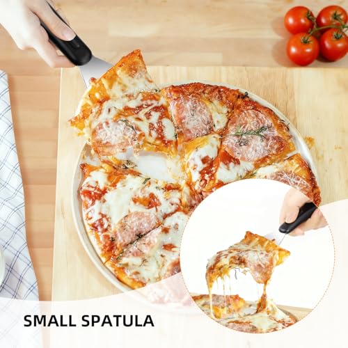 2 Pieces Stainless Steel Mini Serving Spatula, Metal Spatulas for Kitchen Use, Small Spatula with Heat Resistant Handle for Desserts, Cookie, Eggs, Pancakes, Brownies, Cake
