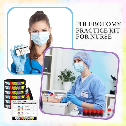 Landical 40 Sets Order of Draw Bracelets with Cards Phlebotomy Essentials