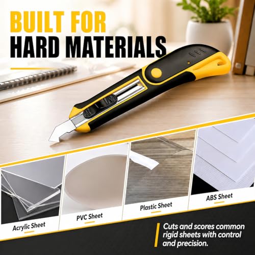 DIYSELF Professional Plexiglass Cutter, Acrylic Cutter with 10 SK5 Blades