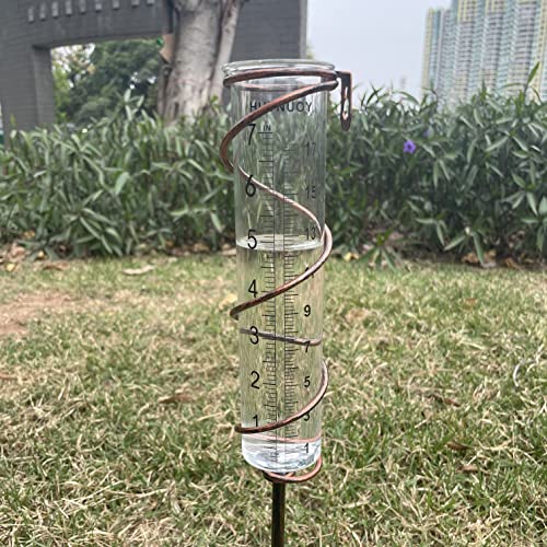 7" Capacity Rain Gauge Replacement Tube Glass for Outdoor Garden Yard Home, Lip Design, Best Rated, Easy to Read (1 Pcs) - size: 1Pcs Rain Gauge Replacement Tubes
