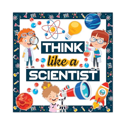 Decorably 48 Cutouts Inspirational Science Bulletin Board Decorations Set