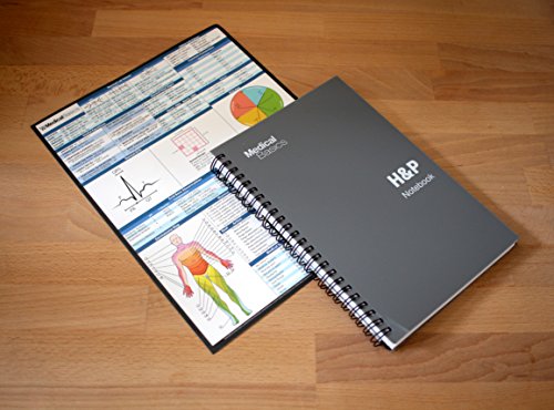 H&P notebook (Large Print) - Medical History and Physical notebook, 50 medical templates with perforations