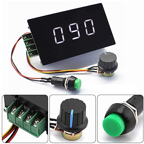 PWM DC 6-60V 12V 24V 36V 48V 30A 1500W PWM DC Motor Speed Controller Speed Adjustable Stepless Governor Regulator, Motor Speed Controller with Start Stop Switch with Digital Display - color: PWM 30A