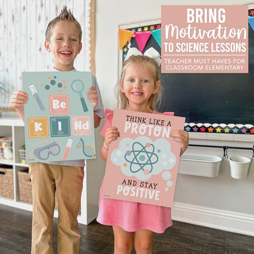 6 Science Posters for Classroom Decor Motivational Wall Art Biology Posters - color: Boho Muted