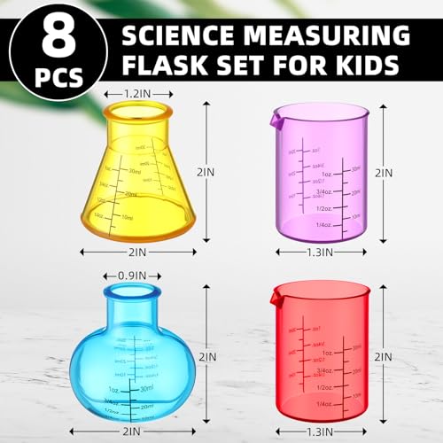 8 Pcs Science Measuring Flask Set for Kids