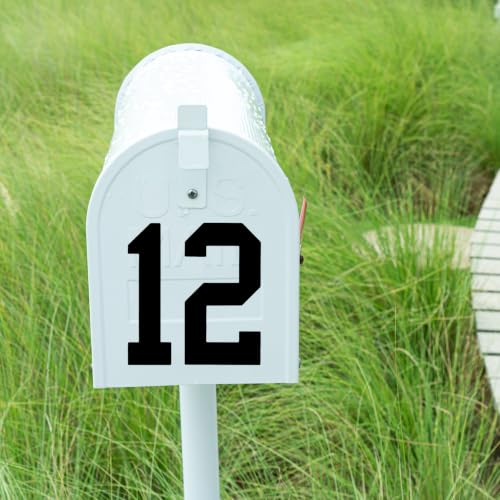 TaoBary 8 Sheets Mailbox Numbers Stickers Self Adhesive 0-9, Black, 3 Inch - color: Black, size: 3 Inch