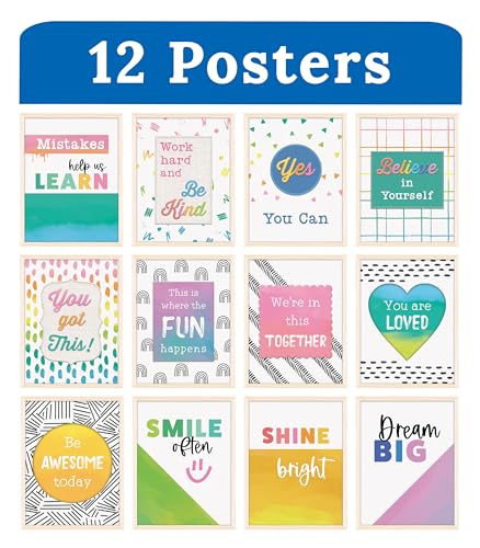Carson Dellosa Creatively Inspired 12-Piece Posters, Motivational 8.5" x 11 - color: Creatively Inspired