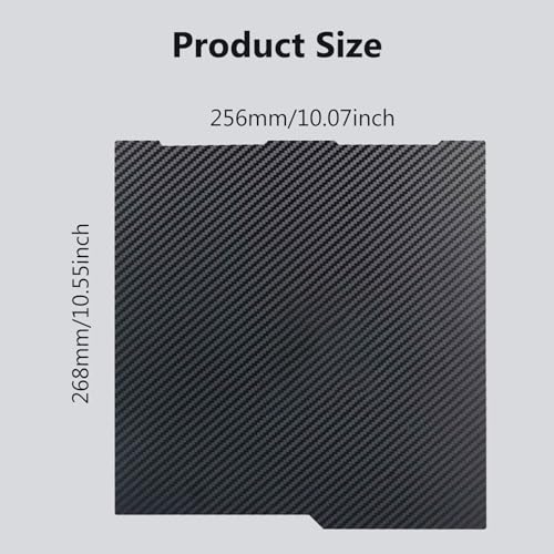 Kobra 3 3D Printer Double Sided Glossy PET Carbon Fiber and PEO Mat - color: For Kobra 3 256x268mm