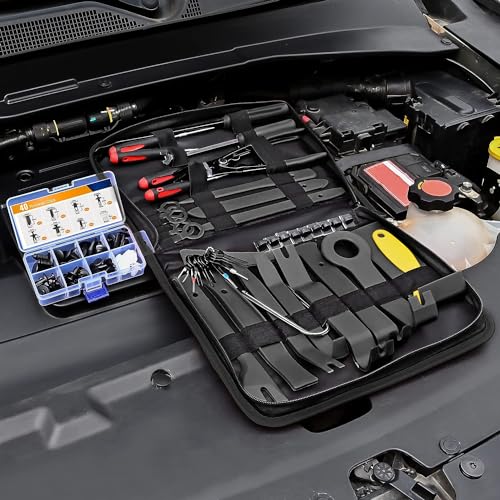 GOOACC 88Pcs Trim Removal Tool Auto Push Pin Bumper Retainer Clip Set - color: 88Pcs Clips Removal Kit Black