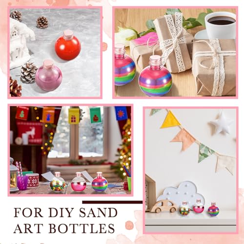 FoldTier 48 Pcs Plastic Potion Bottles with Caps,Rose Gold,Aluminum Cap - color: Rose Gold, style: Aluminum Cap