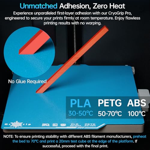 BIQU Cryogrip Pro Frostbite for Bambu-Lab X2D,P2S,P1P,P1S,X1C,X1E,A1 - color: Frostbite, size: X2D/P2S/P1/X1/A1
