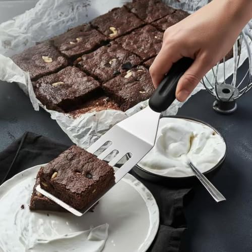 Small Metal Spatula Set for Lasagna, Eggs & Brownies - color: 1 slotted spatula+1 solid spatula+1 Pie Server