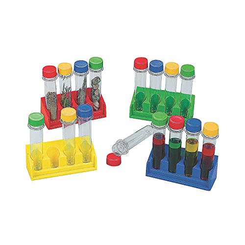 Fun Express Kids Test Tubes with Stand Science Kit - 16 Pieces