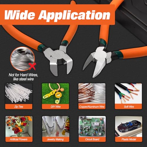 Diagonal Pliers for Flush Cut Plastics, 45°& 90°Angled Wire Cutter - style: 45 & 90 Angled Wire Cutters