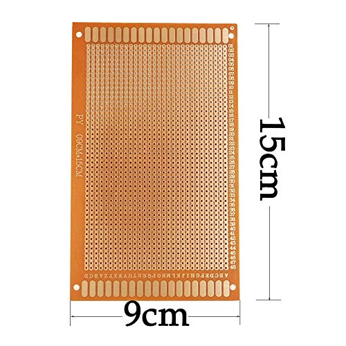 YUNGUI 9 X 15CM DIY Prototyping Stripboard,Solder Prototype PCB Circuit Board For Electronic Project Experiment - size: bakelite stripboard
